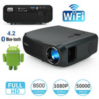 8500lms 5g wifi projector 4k native 1080p home theater movie meeting tv airplay