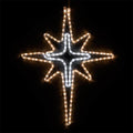 28 in. 149-Light LED Warm and Cool White Hanging Bethlehem Star with Cross Center