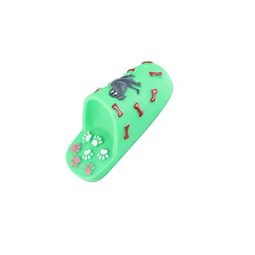Cobaka 15pcs Dog Toys Durable Squeaky Shoes-Shaped Silicone Toy For Pet Dog Cats Dental Chewing Biting For Puppy Dogs Interactive Toy (Green 1pc - M)