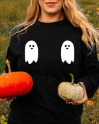 halloween long sleeve graphic print sweatshirt