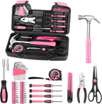 39-Piece Pink Household Tool Set for Women with StoraBox | All Purpose Hand Tool Kit, Small Tool Kit, for Home Garage, Office, ColleDorm, Daily DIY Repairs, Household Use