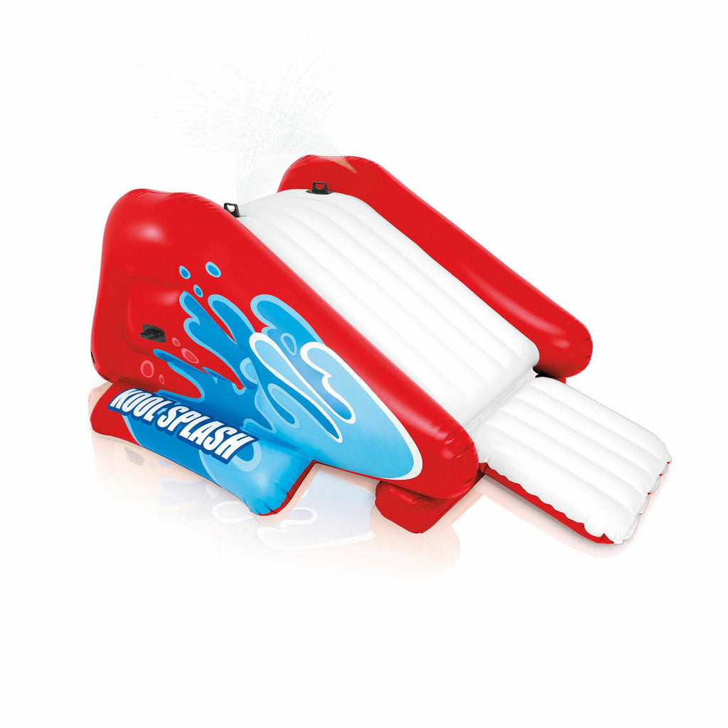 intex kool splash inflatable pool slide play center with sprayer, red (2 pack)