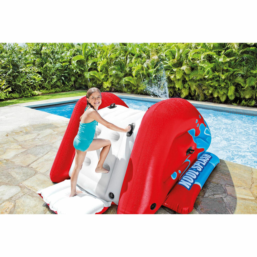 intex kool splash inflatable pool slide play center with sprayer, red (2 pack)