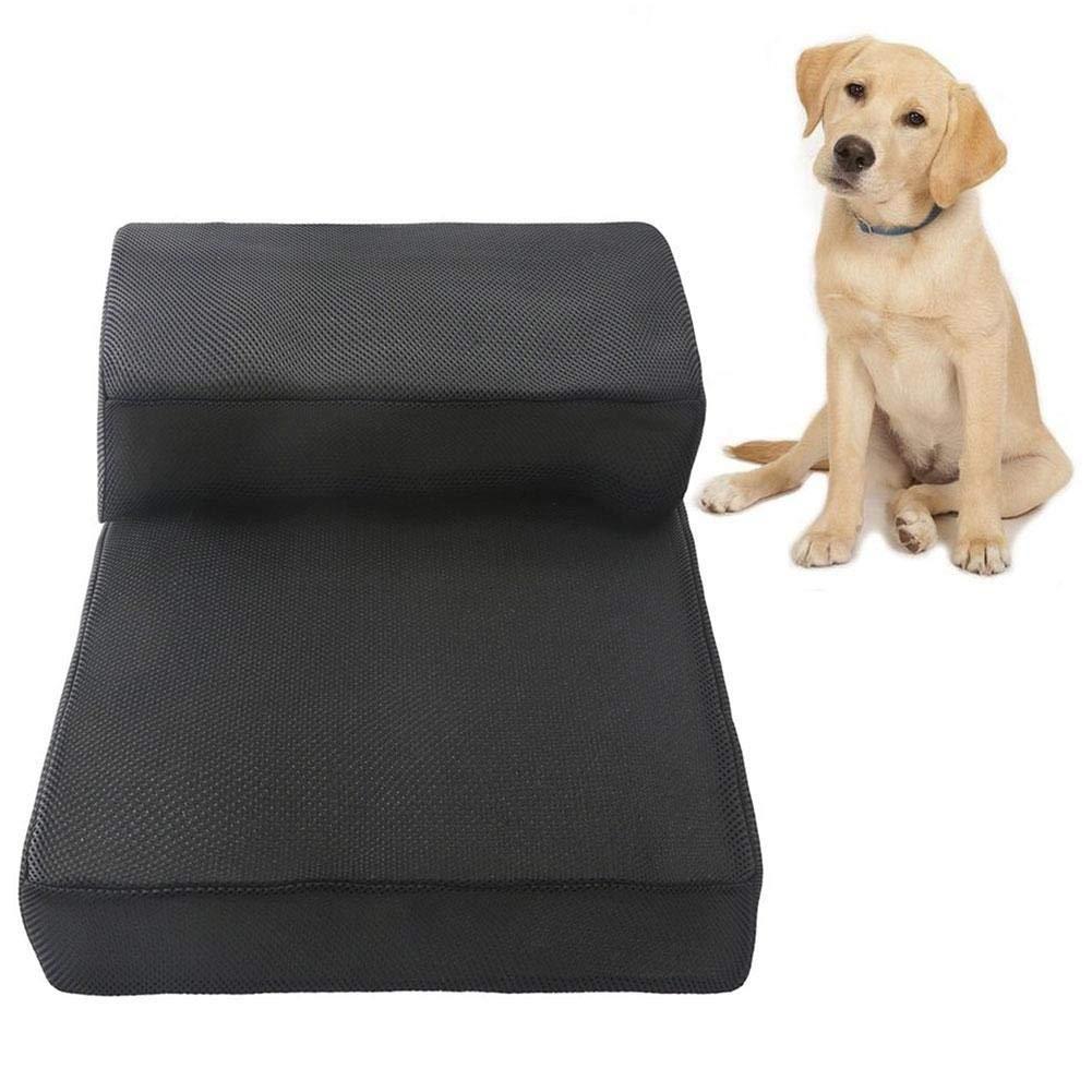 DHINGM Pet Step Ladder, Sponge, No Collapse, Removable, Moisture Absorption, Non-Stick, Multi-Purpose, Environmentally Friendly, Durable Black