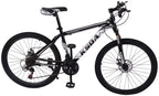 Road/Adult/Mens/Womens/GirlsBoy Mountain Bike, Aluminum Frame Bike with Linear Pull Brakes,Full Suspension| 26 Inch All-Terrain Bicycle with Front Suspension Adjustable Seat (Black)