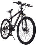 26 Inch Mountain Bike,21 Speed Bicycle with Full Suspension, Adult Road Offroad City Bike, Full Suspension MTB Cycling Road Racing with Anti-Slip Double Disc Brake for Men Women [US in Stock]