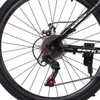 26''Mountain Bike for Adults,MXXJJ Lightweight 21 Speeds Mountain Road Bicycles,Carbon Steel Frame,Dual Disc Brake,Shock-Absorbing