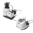 intex 2100 gph pool sand filter pump w/krystal clear saltwater system