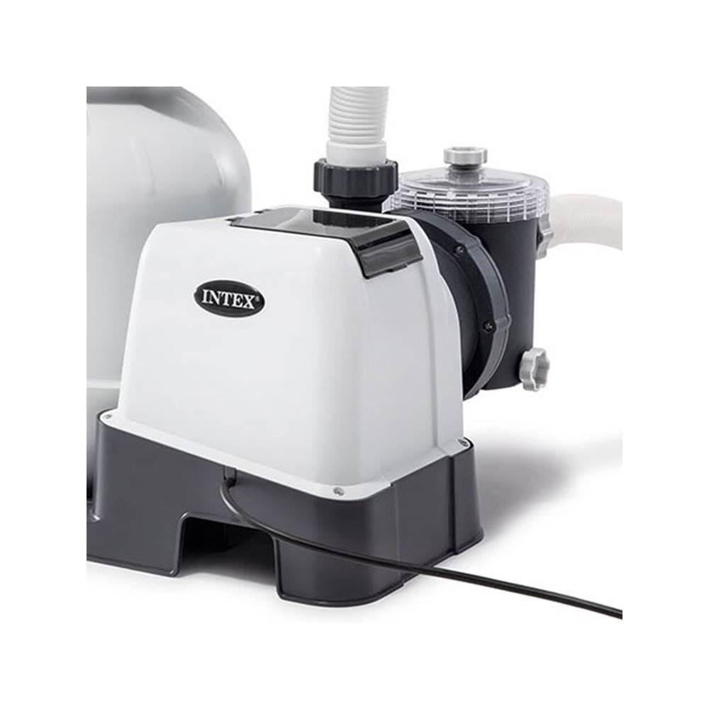intex 2100 gph pool sand filter pump w/krystal clear saltwater system
