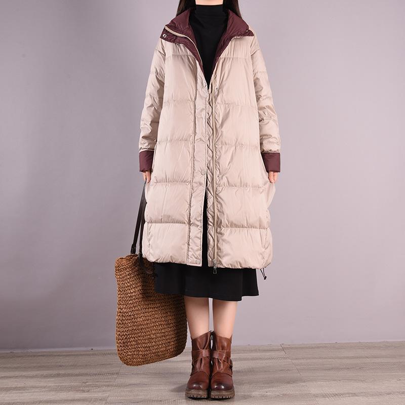 winter women thick warm loose down overcoat