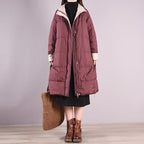 winter women thick warm loose down overcoat