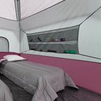 Instant Cabin 11 ft. x 9 ft. x 6 ft. 6-Person Cabin Tent with Air Vents and Loft in Red
