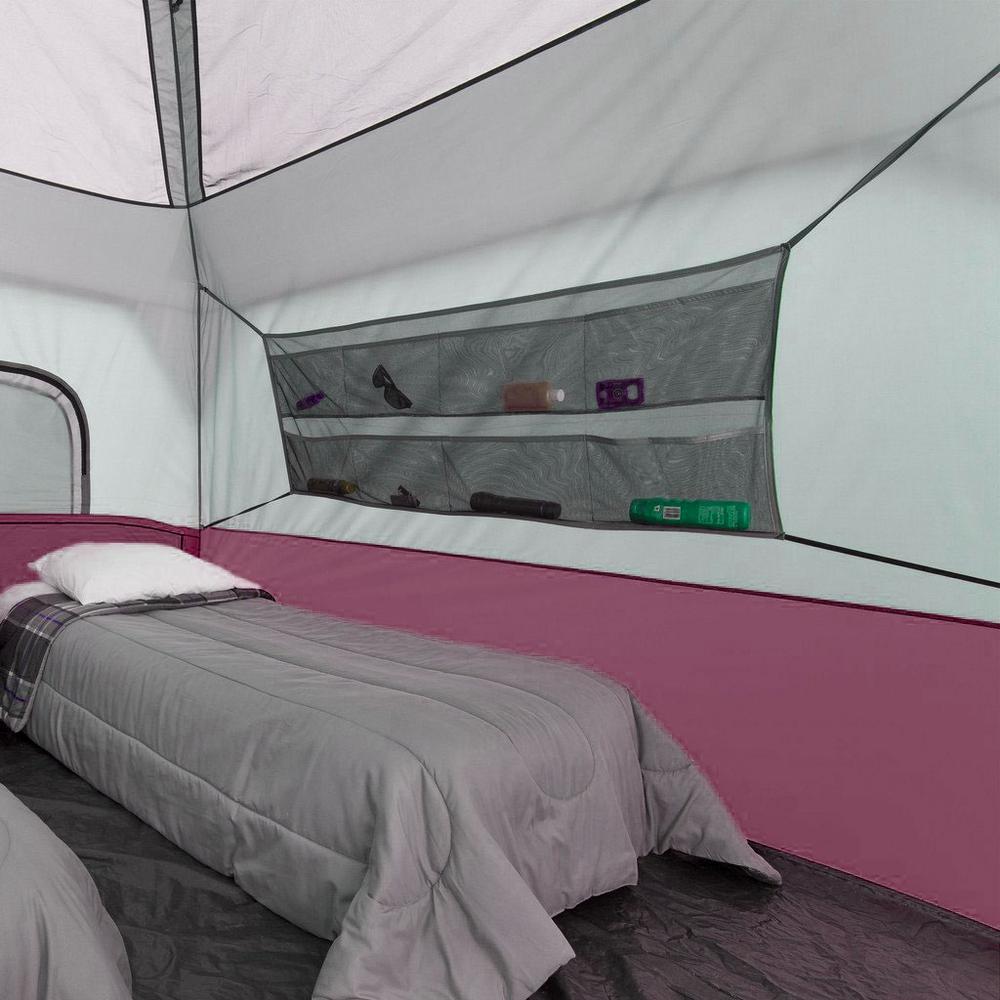 Instant Cabin 11 ft. x 9 ft. x 6 ft. 6-Person Cabin Tent with Air Vents and Loft in Red