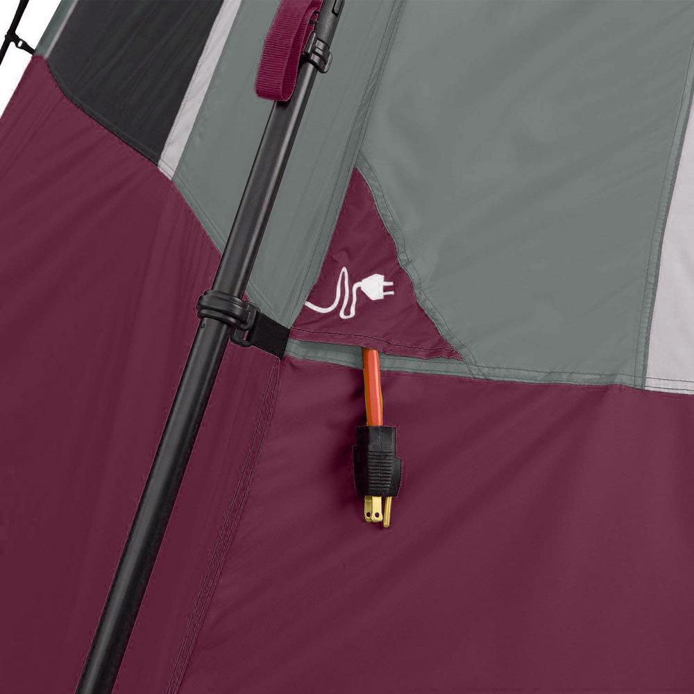 Instant Cabin 11 ft. x 9 ft. x 6 ft. 6-Person Cabin Tent with Air Vents and Loft in Red