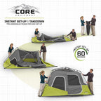 Instant Cabin 11 ft. x 9 ft. x 6 ft. 6-Person Cabin Tent with Air Vents and Loft in Red