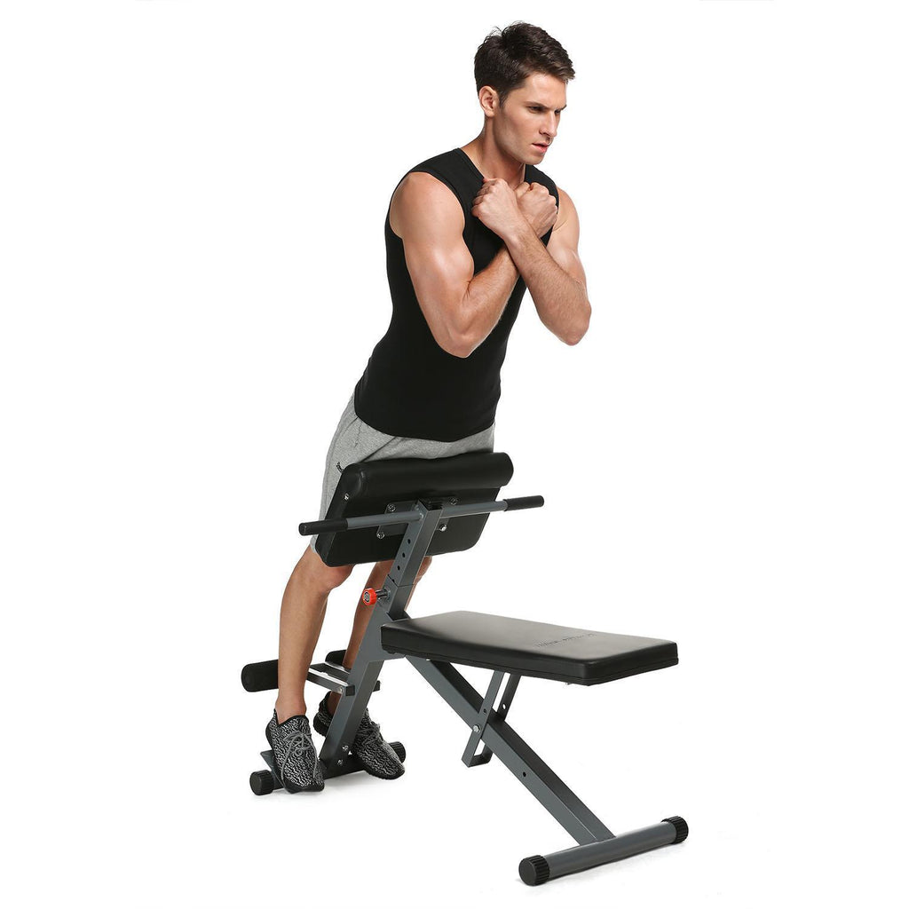 Abdominal /Hyper Back Extension Bench, Fitness Multi- Workout Adjustable Commercial Stamina Pro Ab Core Strength Bench BTC
