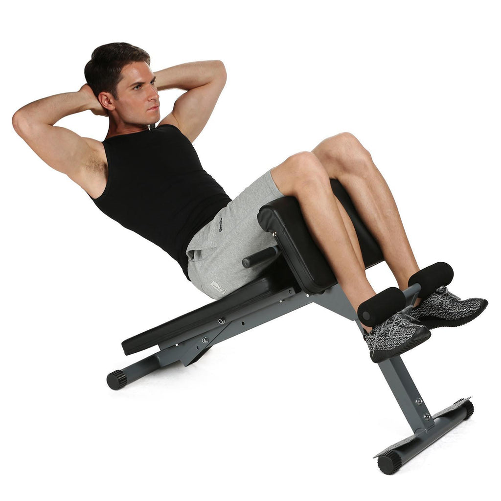 Abdominal /Hyper Back Extension Bench, Fitness Multi- Workout Adjustable Commercial Stamina Pro Ab Core Strength Bench BTC