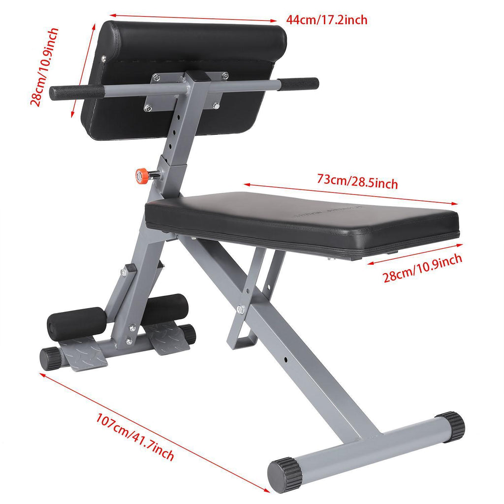 Abdominal /Hyper Back Extension Bench, Fitness Multi- Workout Adjustable Commercial Stamina Pro Ab Core Strength Bench BTC