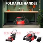 21" Self-Propelled Gas Lawn Mower | 170cc OHV Engine | Rear-Wheel Drive for Slopes | 3-in-1 Bag, Mulch &amp; Dischar| 6 Cutting Heights | Durable Steel Deck| Rear-Wheel Drive | Medium Yard