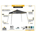 Solo90 11 ft. x 11 ft. Olive Slant Leg Canopy
