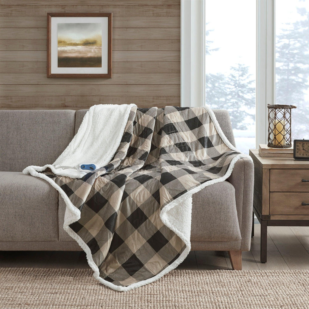 Woolrich-Linden Oversized Mink to Berber Heated Throw by Woolrich