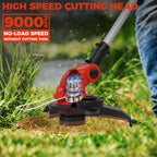 Cordless String Trimmer Compatible with  18V Battery, 12-Inch 3 in 1 Lawn Edger with 8 Spare Spools, Weed Wacker with Auto Feed, Lightweight Electric Weed Eater for Garden, Yard