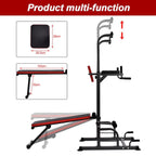 Pull Up Bar Power Tower Adjustable Height for Indoor Home Gym Fitness