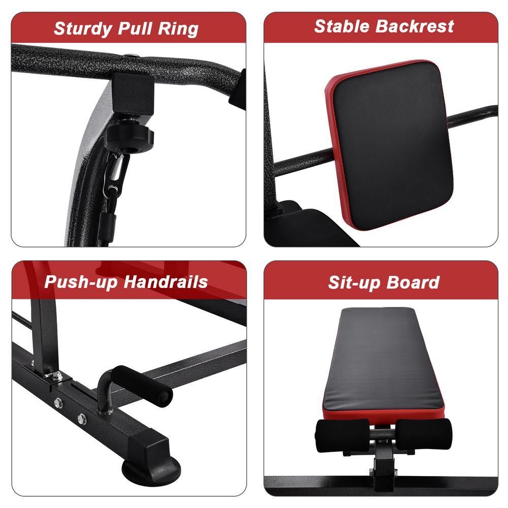 Pull Up Bar Power Tower Adjustable Height for Indoor Home Gym Fitness