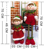 ZMDZA 2PS 60cm Scalable Christmas Elf Decoration Year Home Decoration Gifts Kids Toys Room Ornaments Plush