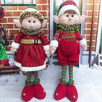 ZMDZA 2PS 60cm Scalable Christmas Elf Decoration Year Home Decoration Gifts Kids Toys Room Ornaments Plush