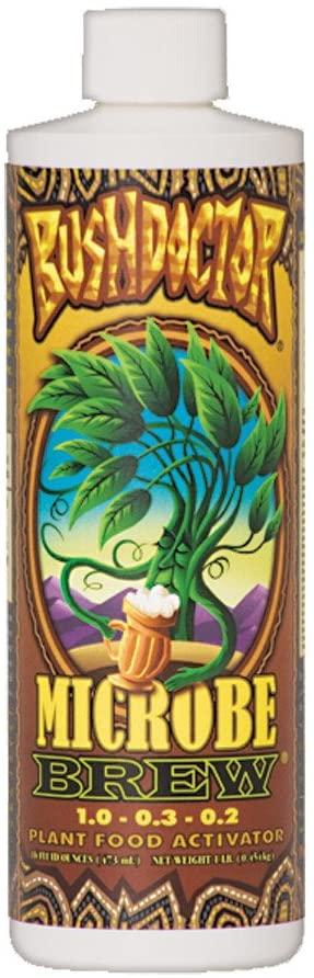 foxfarm bushdoctor liquid nutrient formula: kangaroots, microbe brew, sledgehammer, flowers kiss, bembe, boomerang (pack of 6-16 oz bottles) 1 pint each + twin canaries chart &amp; pipette