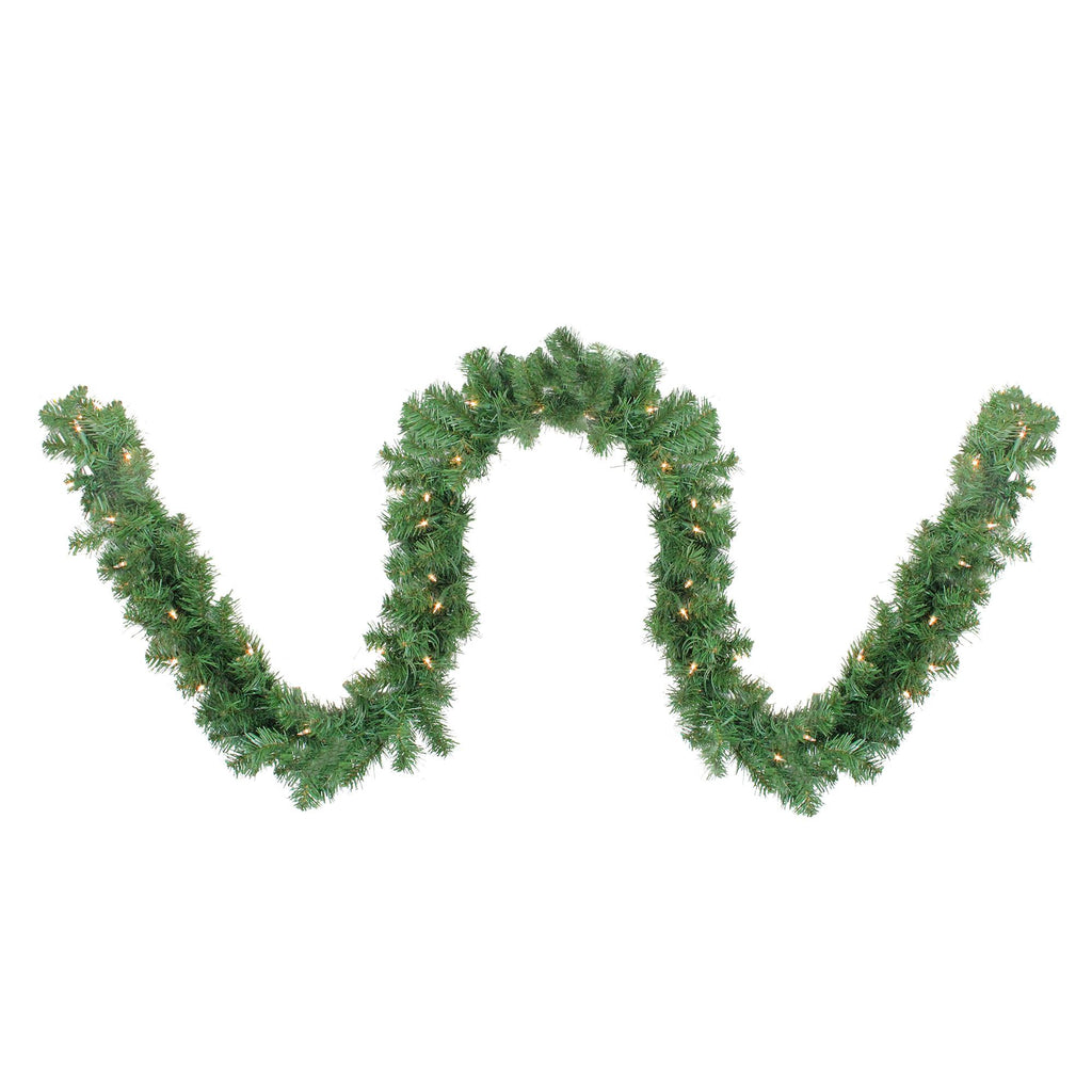 Northlight Prelit Artificial Christmas Trees, Wreath and Garland Set Winter Spruce 5pc - Clear Lights
