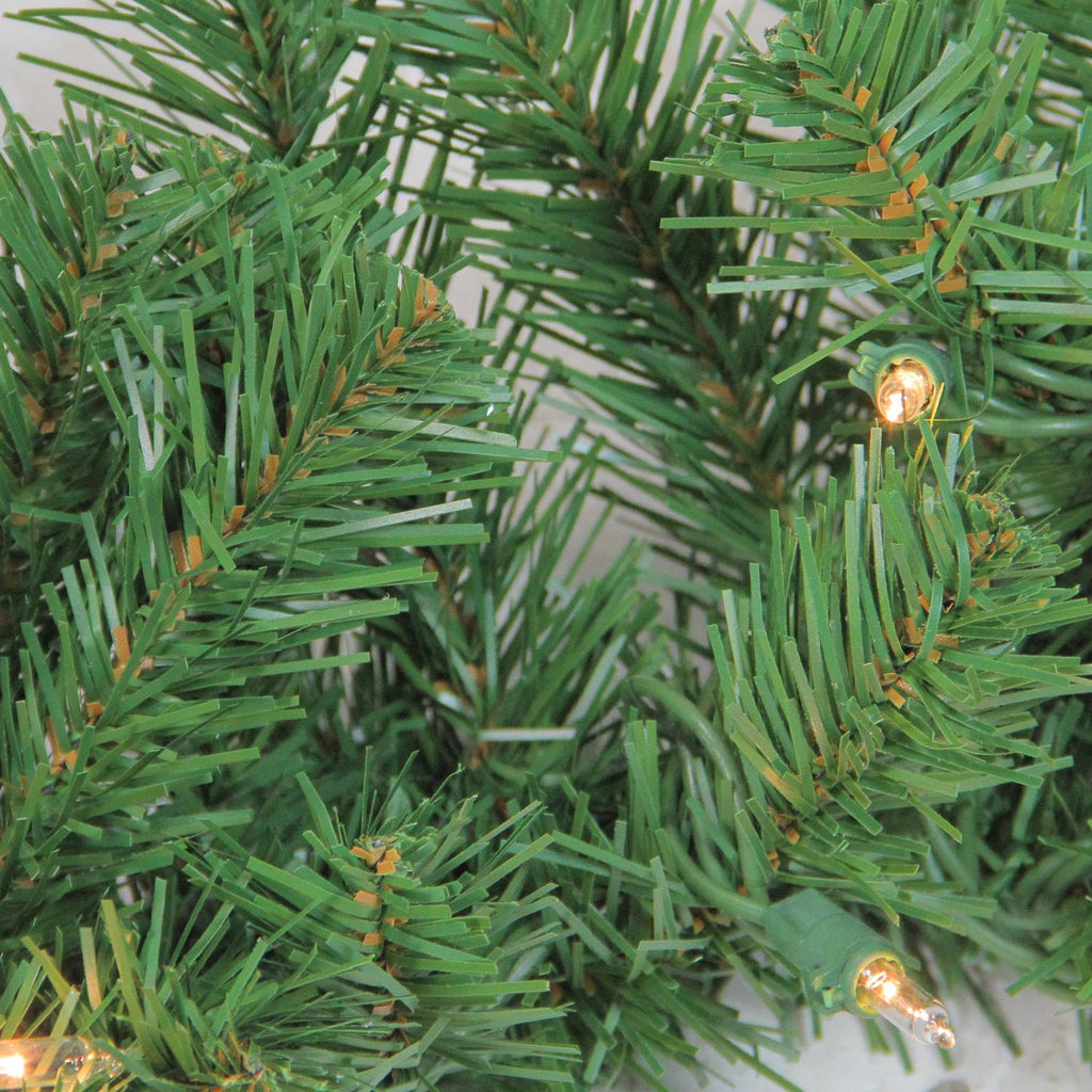 Northlight Prelit Artificial Christmas Trees, Wreath and Garland Set Winter Spruce 5pc - Clear Lights