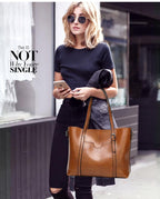 Bags & Wallets - Women Fashion Classic Leather Tote Handbag