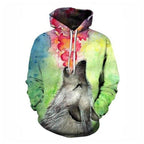 3d Hoodies Men Animal Pattern Printed Wolf Sweatshirt