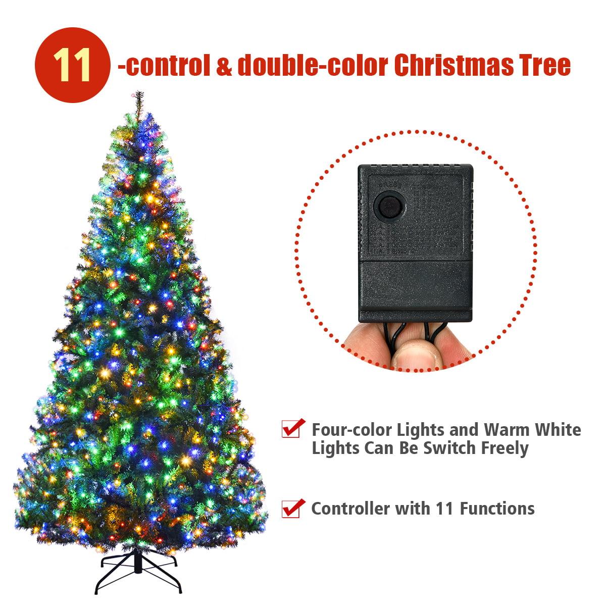 Costway 9Ft Pre-Lit Artificial Christmas Tree Hinged 1000 LED Lights