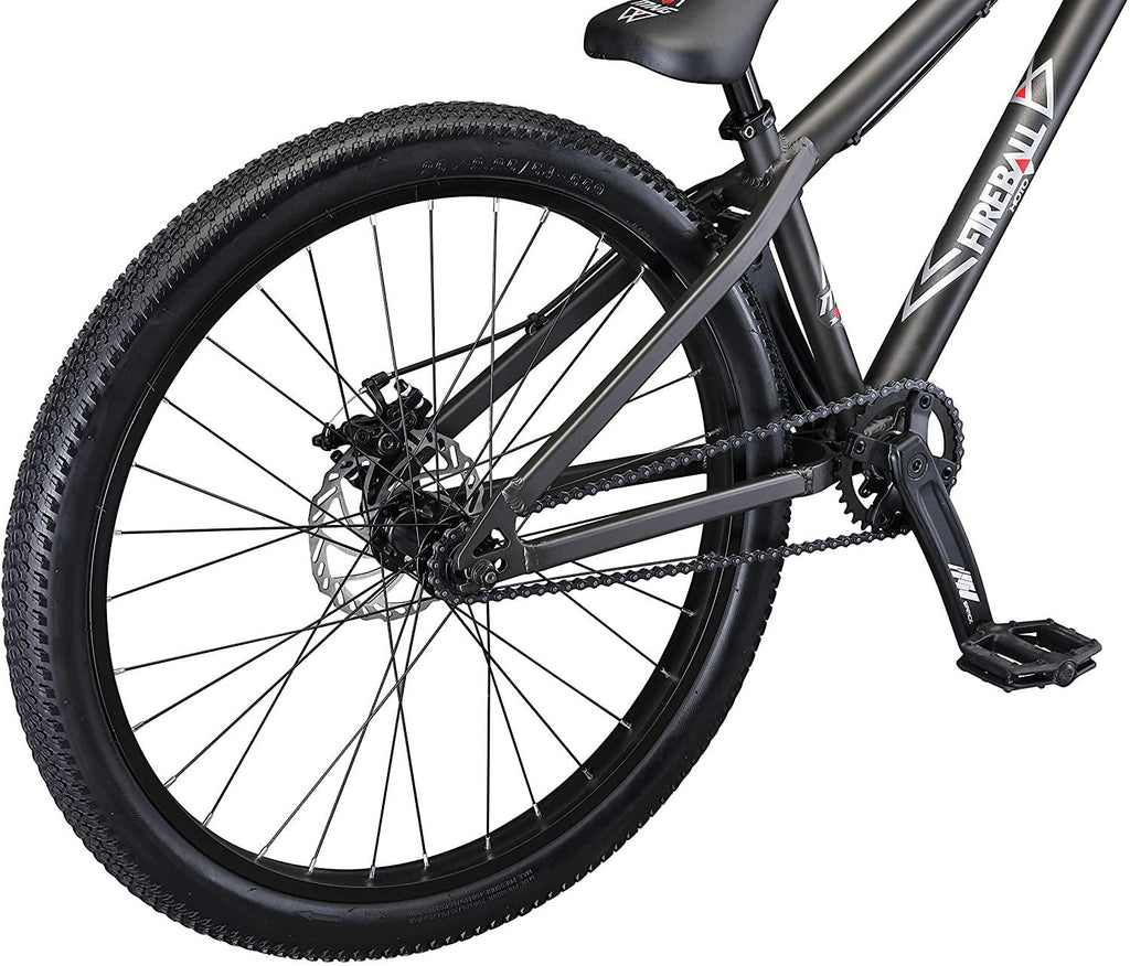 Mongoose Fireball Dirt Jump Mountain Bike, 26-Inch Wheels, Mechanical Disc Brakes