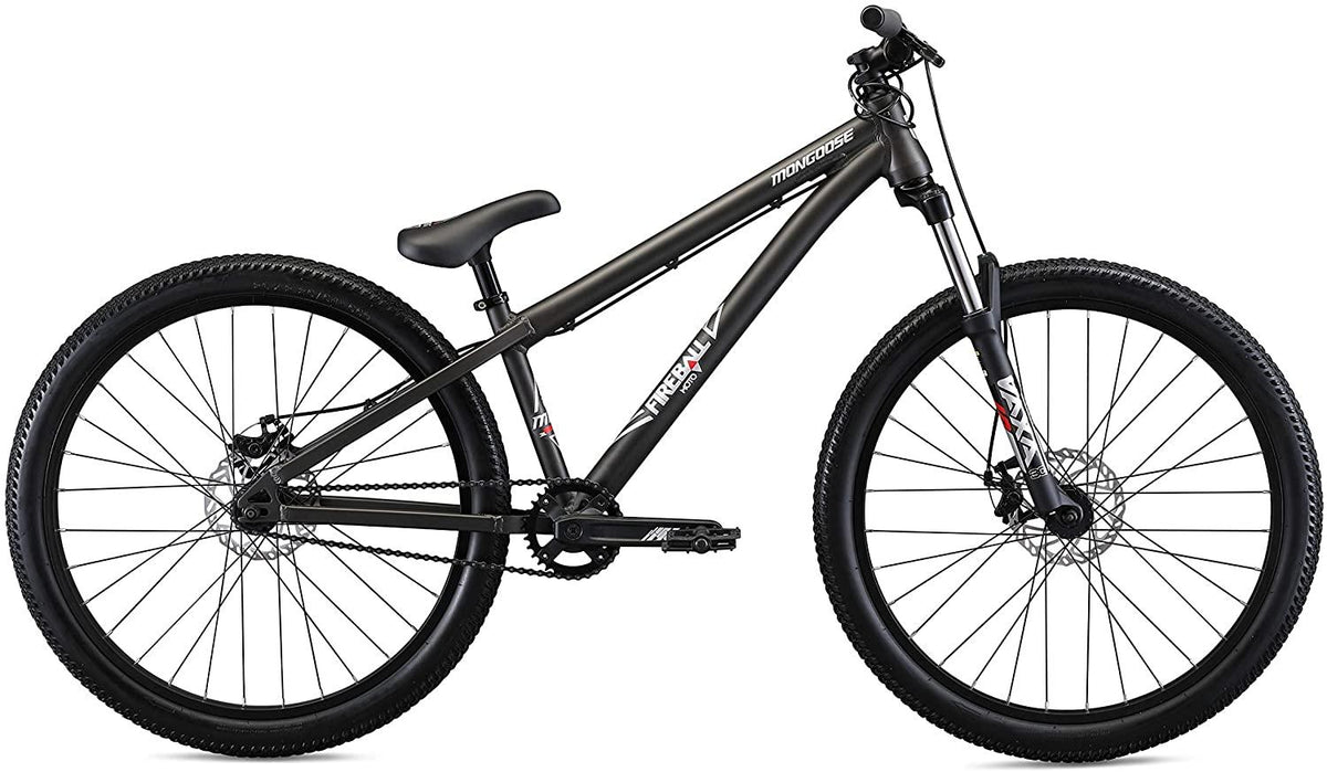 Mongoose Fireball Dirt Jump Mountain Bike, 26-Inch Wheels, Mechanical Disc Brakes