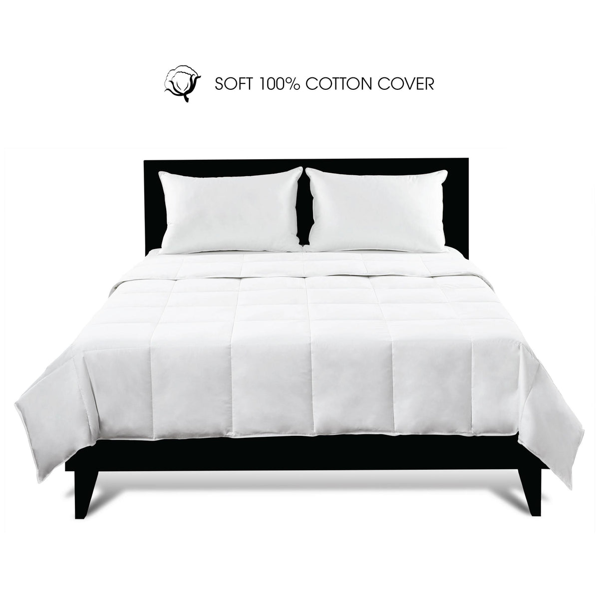 I AM Natural Down Duvet-Comforter in White with 550 FP in 68"x88"