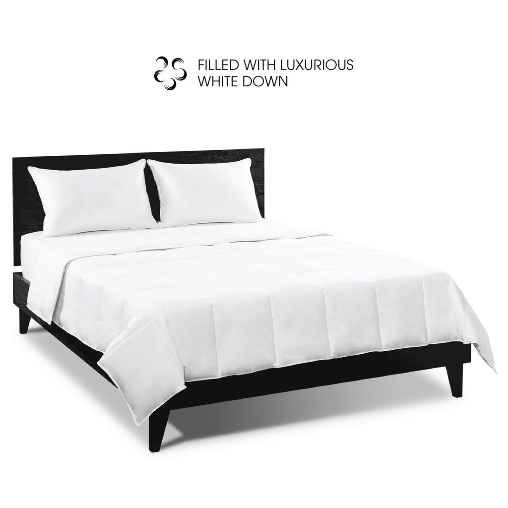 I AM Natural Down Duvet-Comforter in White with 550 FP in 68"x88"