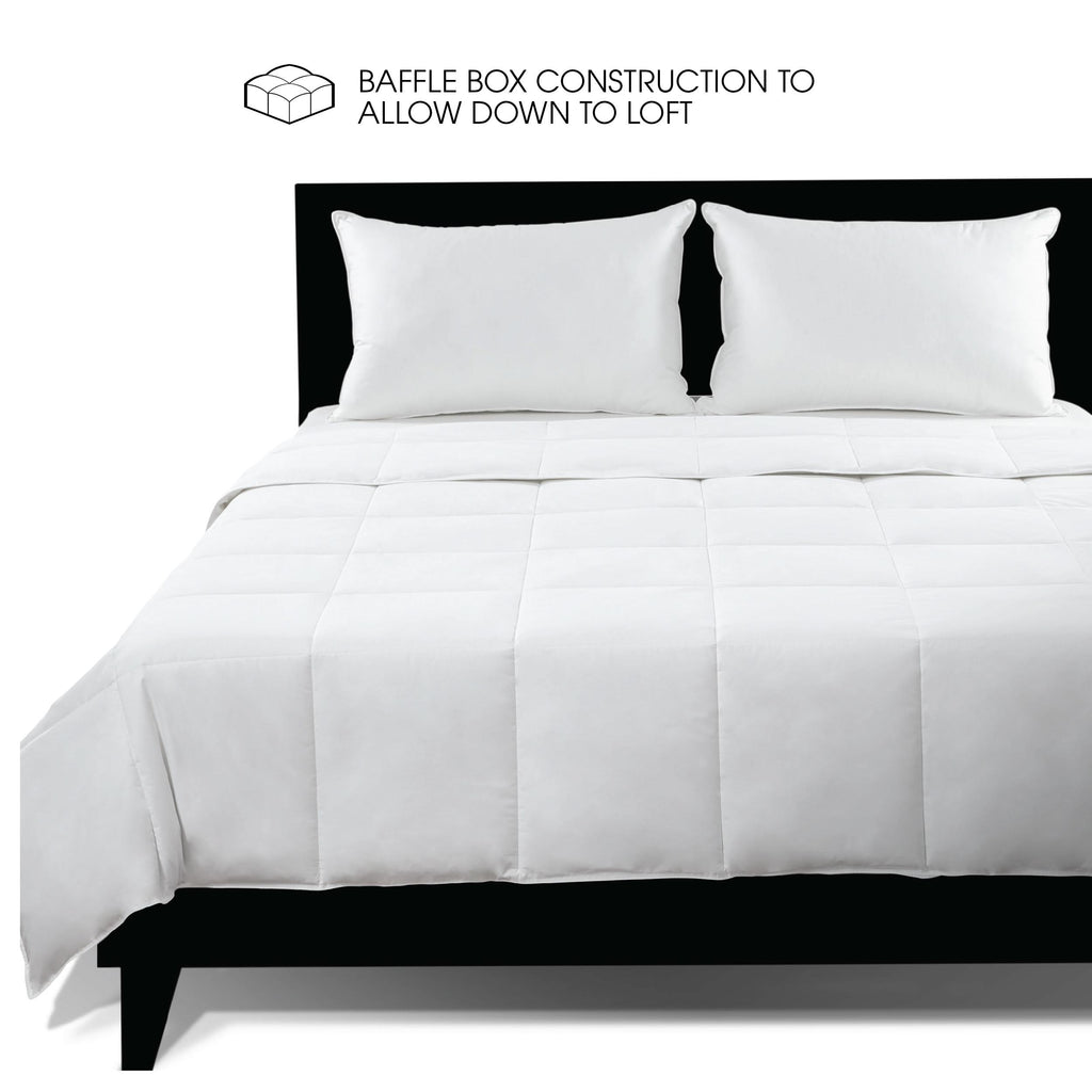 I AM Natural Down Duvet-Comforter in White with 550 FP in 68"x88"