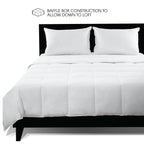 I AM Natural Down Duvet-Comforter in White with 550 FP in 68"x88"