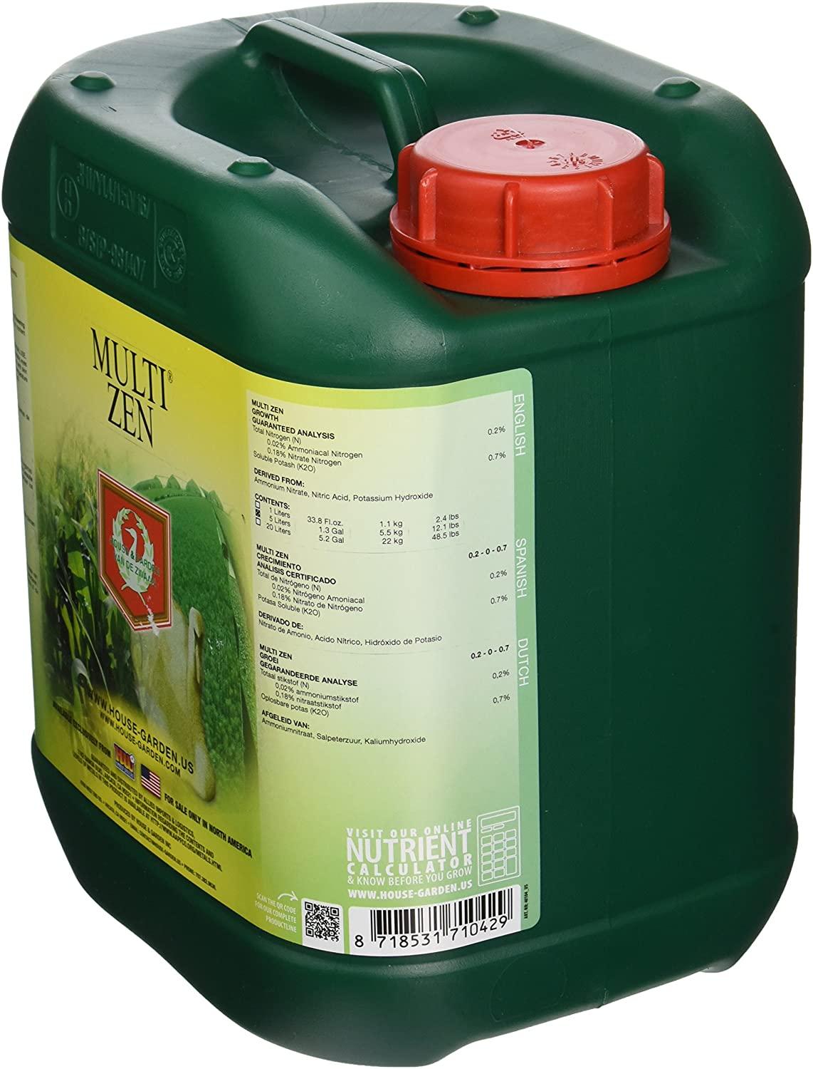 house &amp; garden hgmzn05l multi zen fertilizer, 5 l