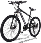 DREAMQJ 26 inch Mountain Bike for Men Women Carbon Steel Bicycle 21 Speed Bicycle Adult Mountain Bike Student Outdoors Unisex Bike Full Suspension MTB Bike for Cycling Mountain Bicycles (Black Gray)