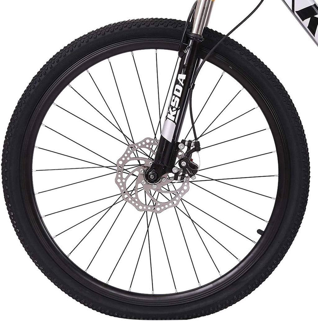 DREAMQJ 26 inch Mountain Bike for Men Women Carbon Steel Bicycle 21 Speed Bicycle Adult Mountain Bike Student Outdoors Unisex Bike Full Suspension MTB Bike for Cycling Mountain Bicycles (Black Gray)