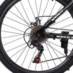 DREAMQJ 26 inch Mountain Bike for Men Women Carbon Steel Bicycle 21 Speed Bicycle Adult Mountain Bike Student Outdoors Unisex Bike Full Suspension MTB Bike for Cycling Mountain Bicycles (Black Gray)
