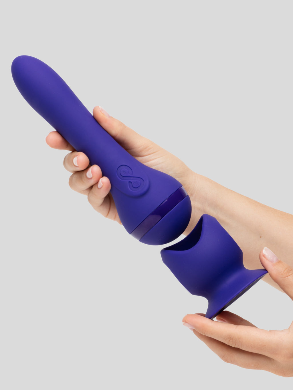Lovehoney Gyr8tor 2 Set with Ribbed and Suction Attachments, Purple