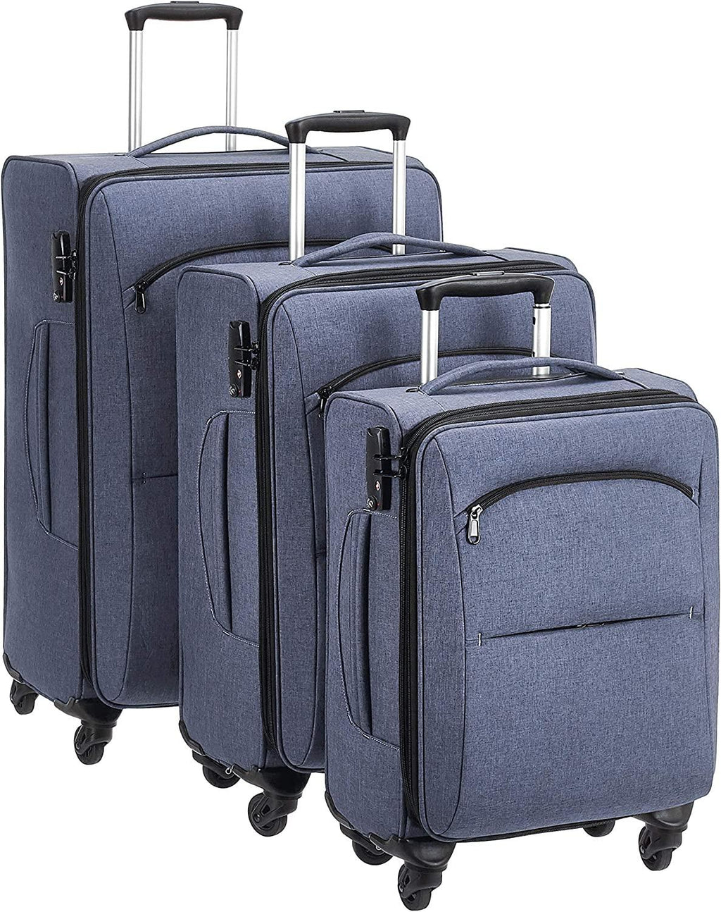 Urban Softside Spinner Luggage, 3-Piece Set, Blue