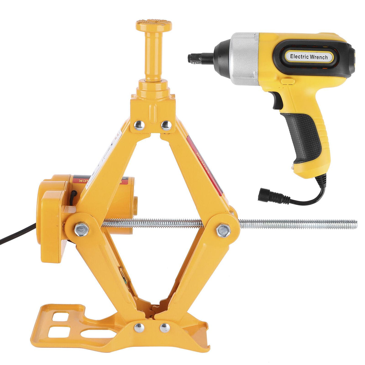 42cm 3 Ton Car Electric Scissor Jack Lift DC 12V Floor Lift Tire Repair Tool