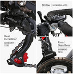 SD XC550 700C Road Bike Steel Frame Mechanical Dual Disc Brake 21 Speed Gear System Adult Road Bicycle BlackRed